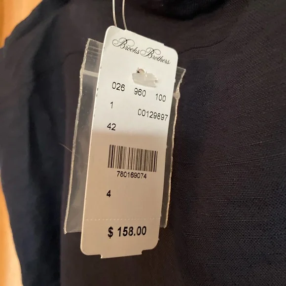 Brooks Brothers Navy Linen Jumpsuit, size 14 - Picture 6 of 9